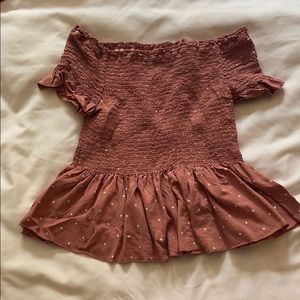 Smocked off the shoulder top